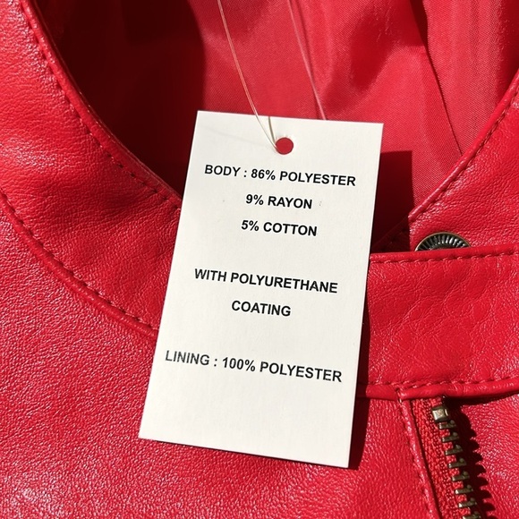 Colleen Lopes Faux Leather Jacket. NWT XL - Picture 8 of 12